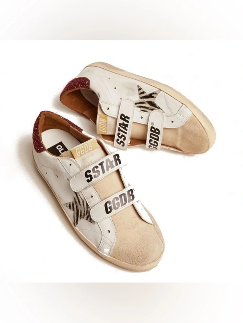 Golden Goose Super Women’s Old Skool White Glitter Women's Shoe Euro Size 40 NIB